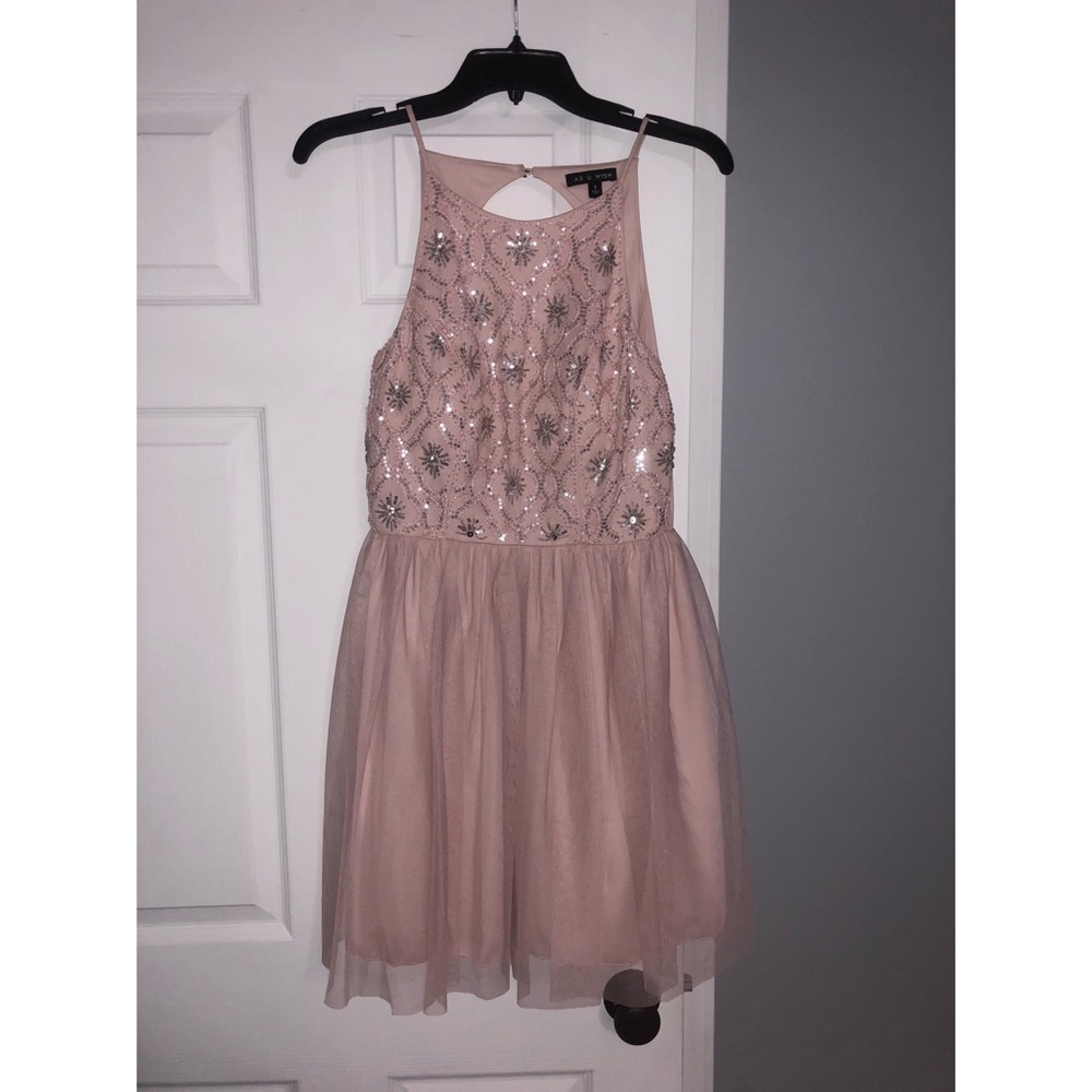 As U Wish Pink Short Homecoming Dress